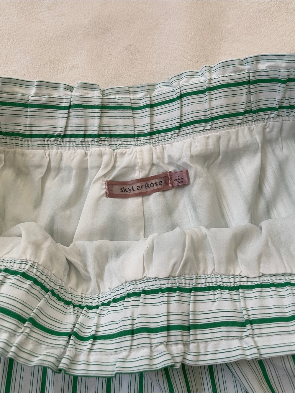 Skylar Rose Green Striped Shorts🌿 - Picture 6 of 8